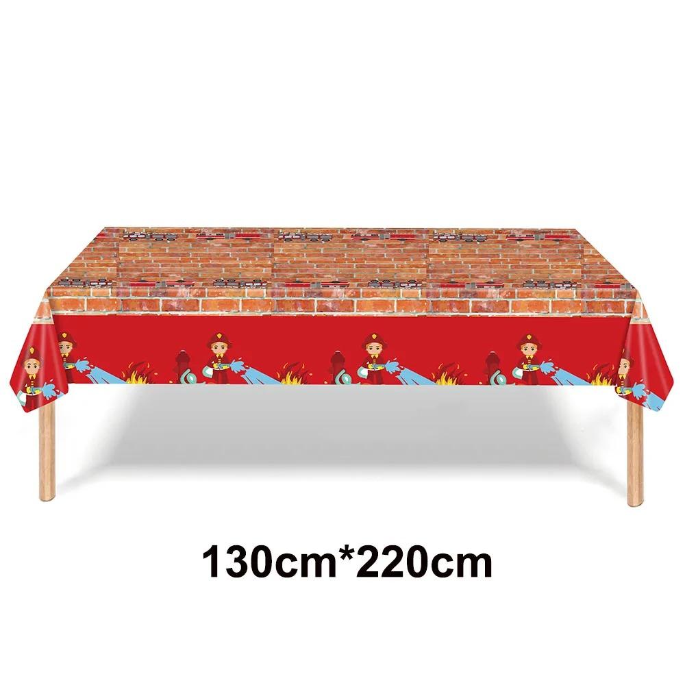 Firetruck Party Supplies Fire Paper Cups Fire Flame Drinking Straws Cake Topper Firefighter Birthday Party Decorations