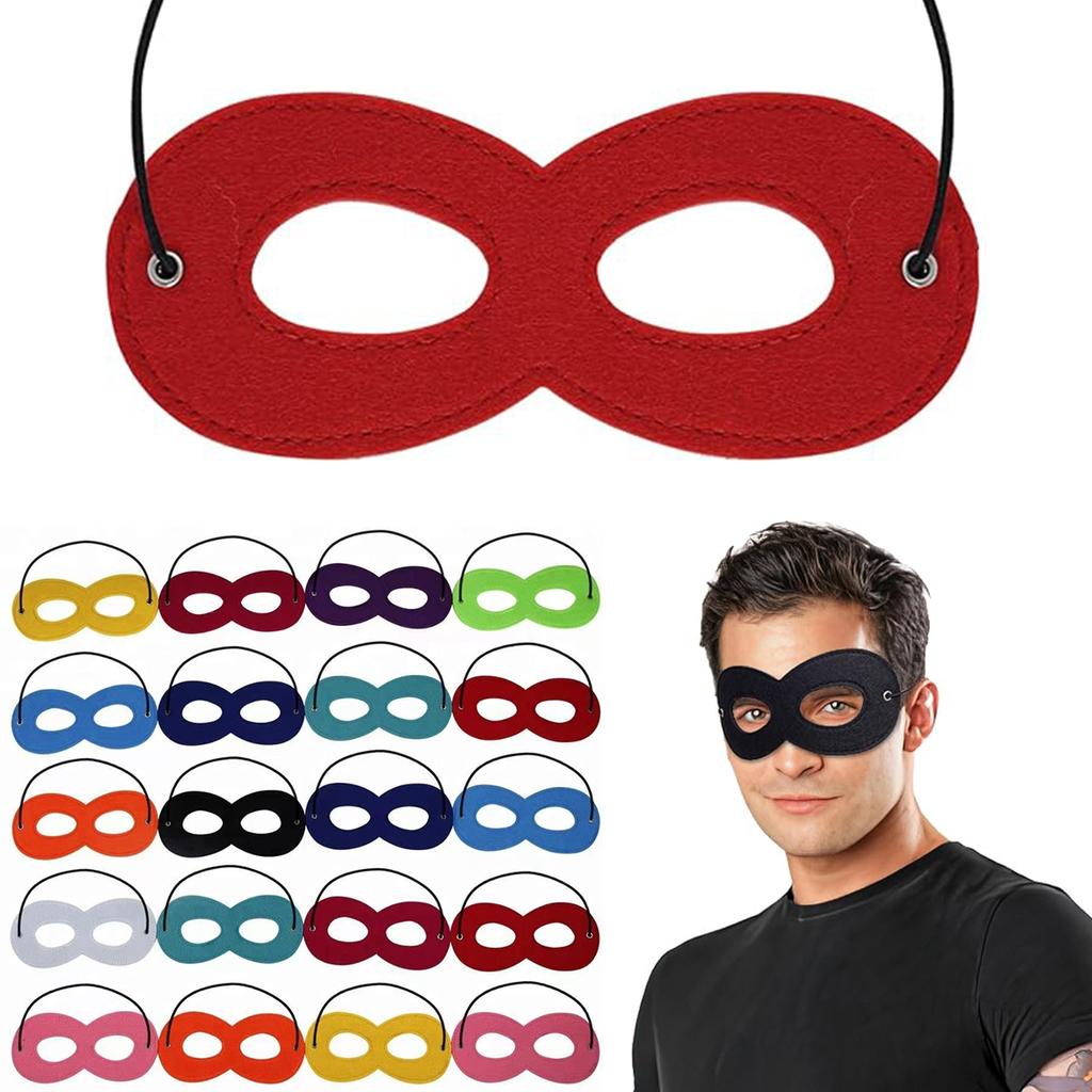 Party Dress Up Masks – Soft Felt Eye Masks with Adjustable Elastic, DIY Cosplay Props for Birthday, Halloween & School Role Play