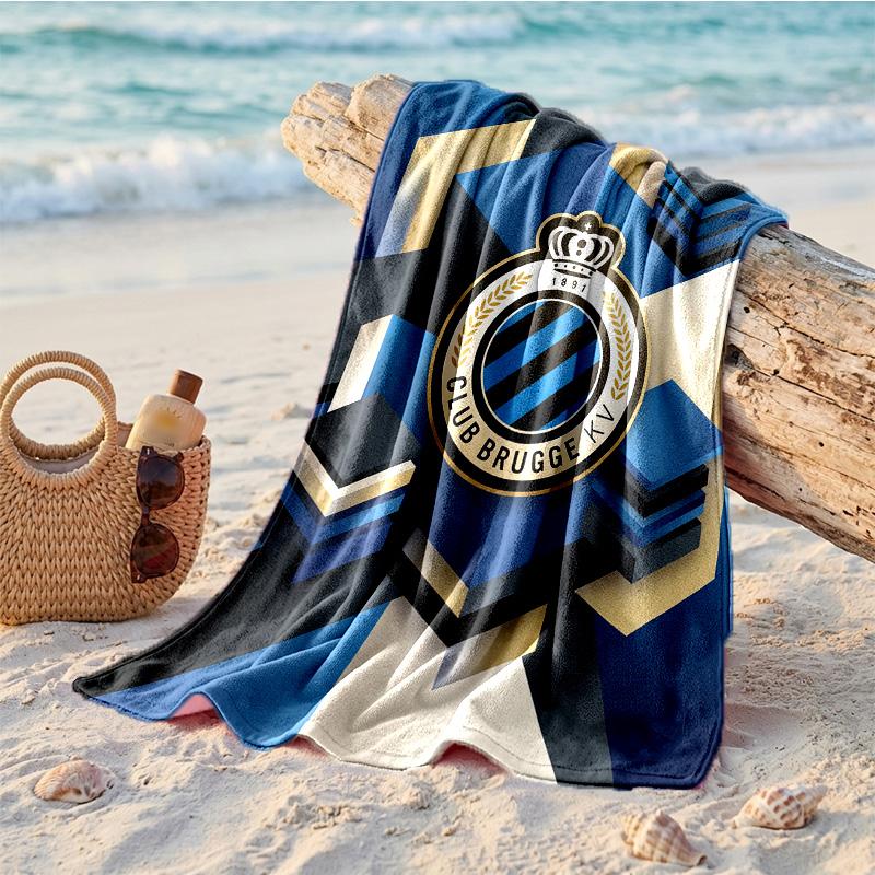 Club Brugge FC Print Microfiber Beach Towel Quick Dry Absorbent Large Towel For Beach Swimming Travel
