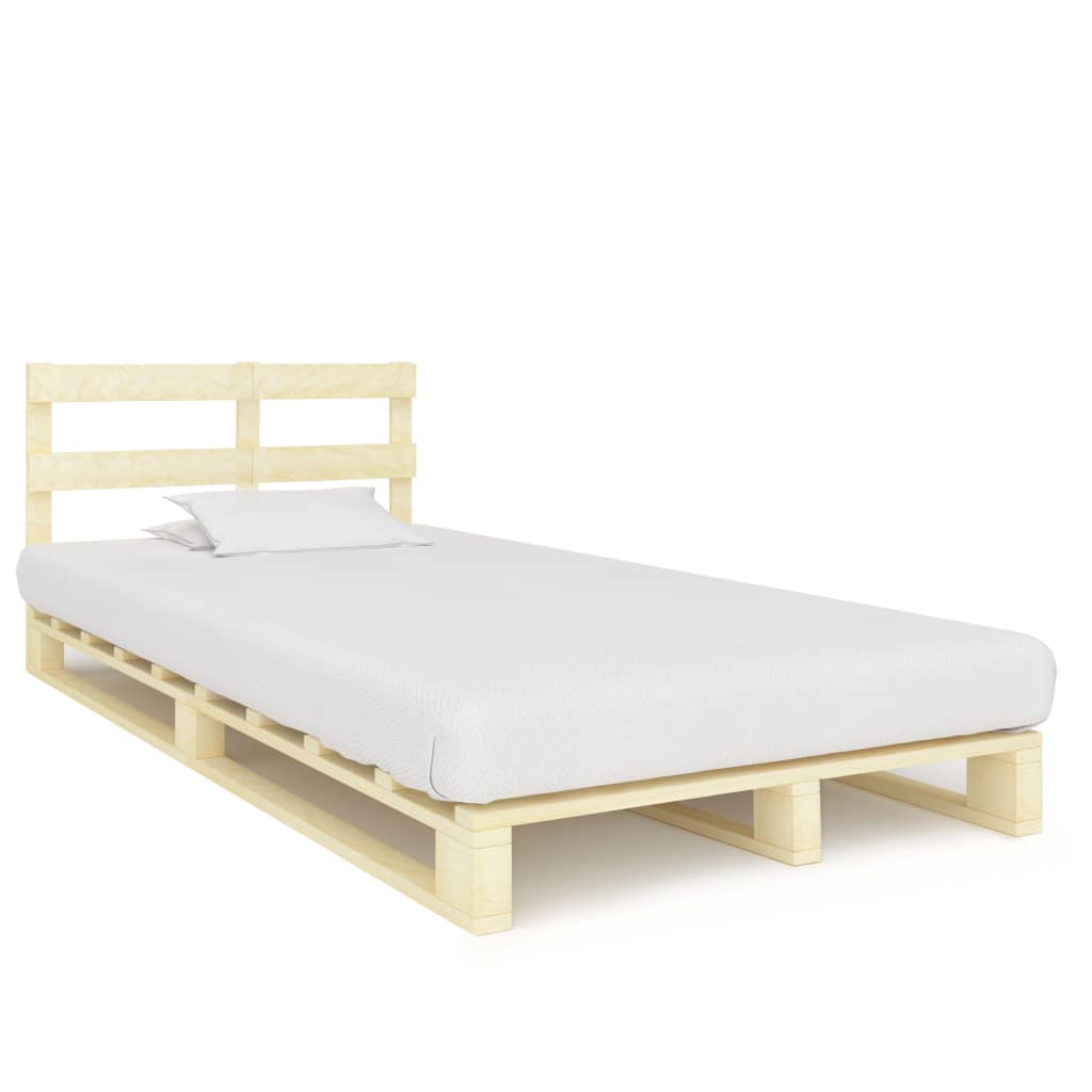 Solid Wood Pallet Bed Frame Pine 120*200 cm