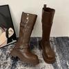 Fashion Thick Heel Looks Thin But Knee Boots Platform Knight Boots Retro Versatile Boots Women's Autumn 2025 New
