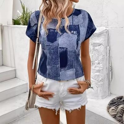 Летняя женская футболка с коротким рукавом, O-образный вырез, 3D-принт, футболки