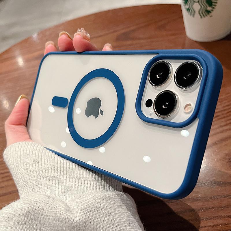 For Magsafe Magnetic Wireless Charging Case for For Iphone 15 16 14 13 12 11 Pro Max Mini X Xs XR 7 8 Plus Hard Acrylic Clear Cover