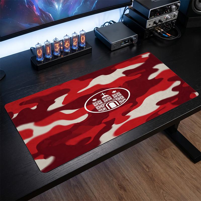 ФК Ст.. Большой коврик для мыши Pauli Football Print, противоскользящий расширенный игровой коврик для стола для офиса, дома