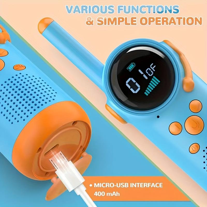 1 пара детских раций, 22-канальная рация, чистый звук, функция автоматического шумоподавления, рация для двух человек