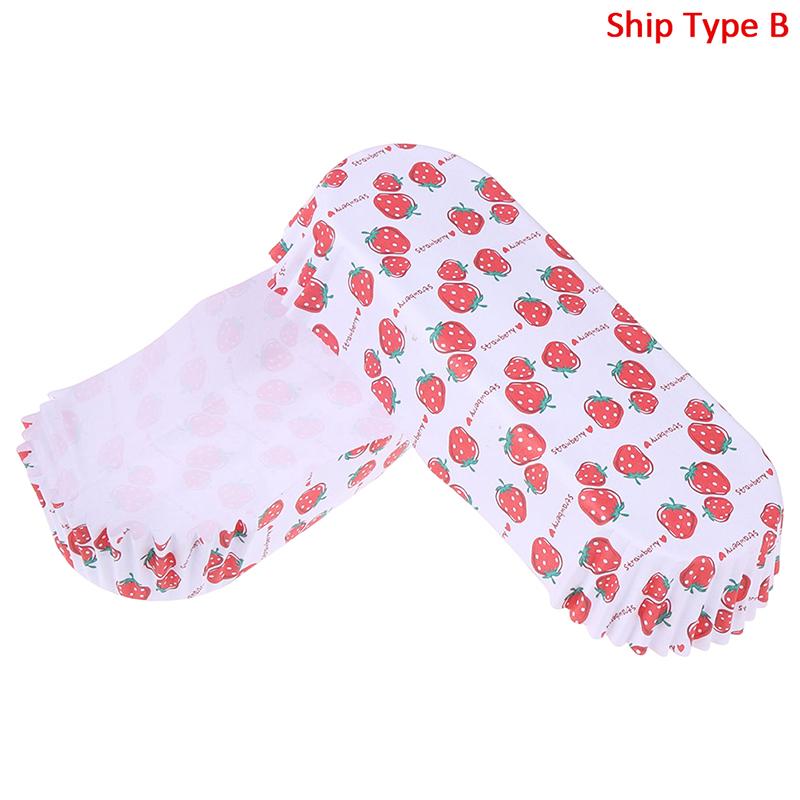 100Pcs Bread Paper Tray Baking Cups Oil-Proof Heat Resistant Cake Tools