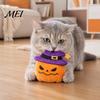 Plush Halloween Pet Toy Theme Cat Toy, Soft Ghost Bat Pumpkin Cute Bite-resistant Stuffed Chew for Indoor Cats Boredom Relief Holiday Photography