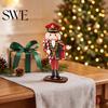 Holiday Gift for Family Christmas Nutcracker Table Sign, Wooden Soldier Figure Standing Vintage Room Decoration Decorative Desktop Ornament