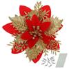8pcs Snowflake Like Christmas Flower Gold/Silve Poinsettia Flowers Christmas Tree Flowers  Christmas
