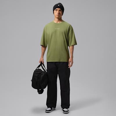 Men's Jordan Flight Essentials T-Shirts Men's Outdoor Green Crew Neck Moderate