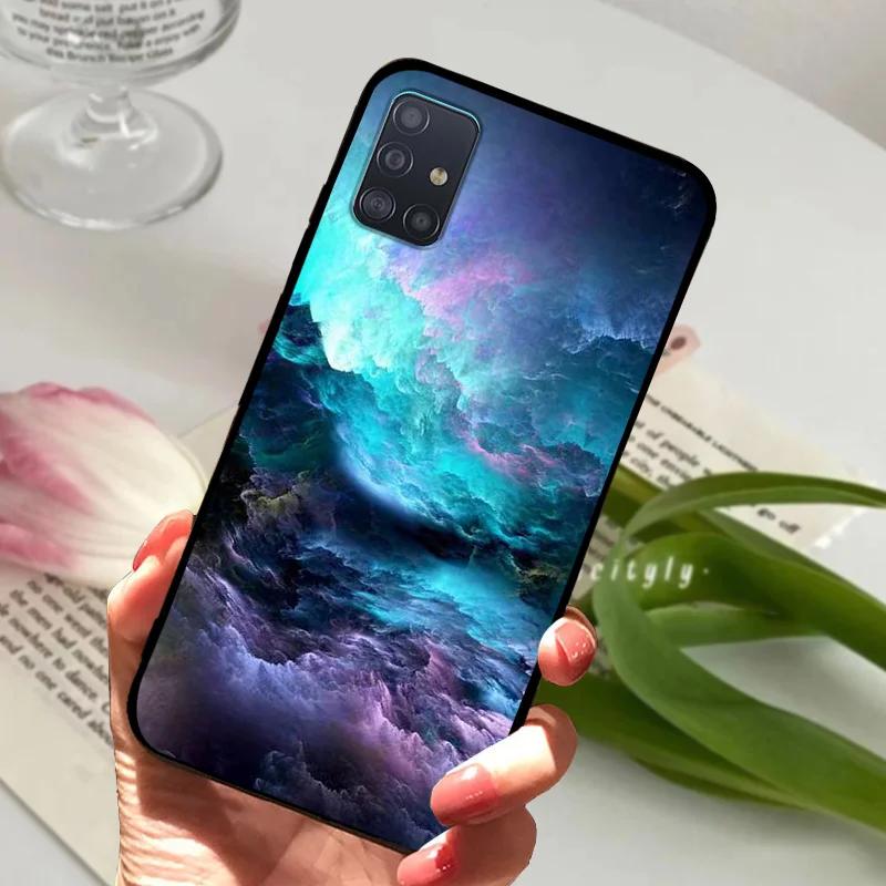 Чехол для Samsung A71 4G 5G Мягкий Силикон ТПУ Задняя крышка телефона Для Samsung Galaxy A Quantum Чехлы A716N Ударопрочный Бампер Fundas