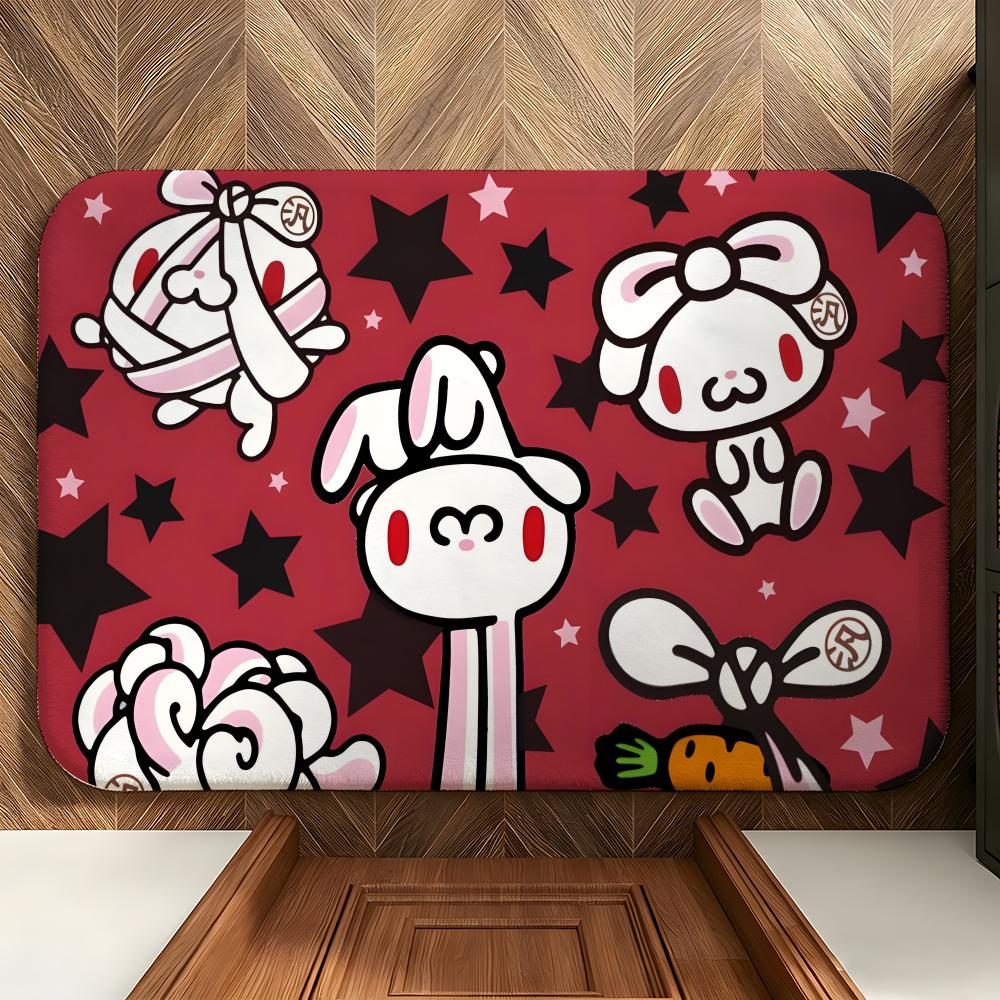 Character G-Gloomy Floor Mat Soft Flannel Floor Mat Suitable for Entryways, Living Rooms, Bedrooms, and Bathrooms