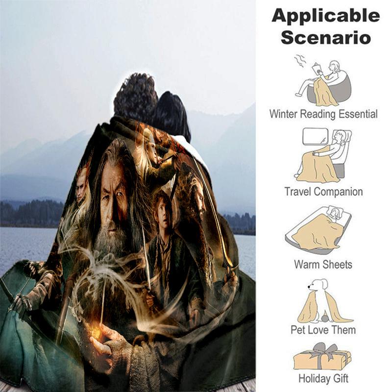 The Hobbit: The Battle of the Five Armies Movie Poster PrintPrint Blanket, Soft Blanket For Sofa Office Bed And Travelling Daughter Birthday