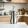 Nordic Style Ceramic Oil Bottle Hand-drawn Stripes Olive Oil Dispenser Bottle  Kitchen Supplies