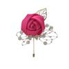 Women Men Charm Gift Fashion Accessories Rose Flower Corsage Bride Groom Brooch Wedding Boutonniere