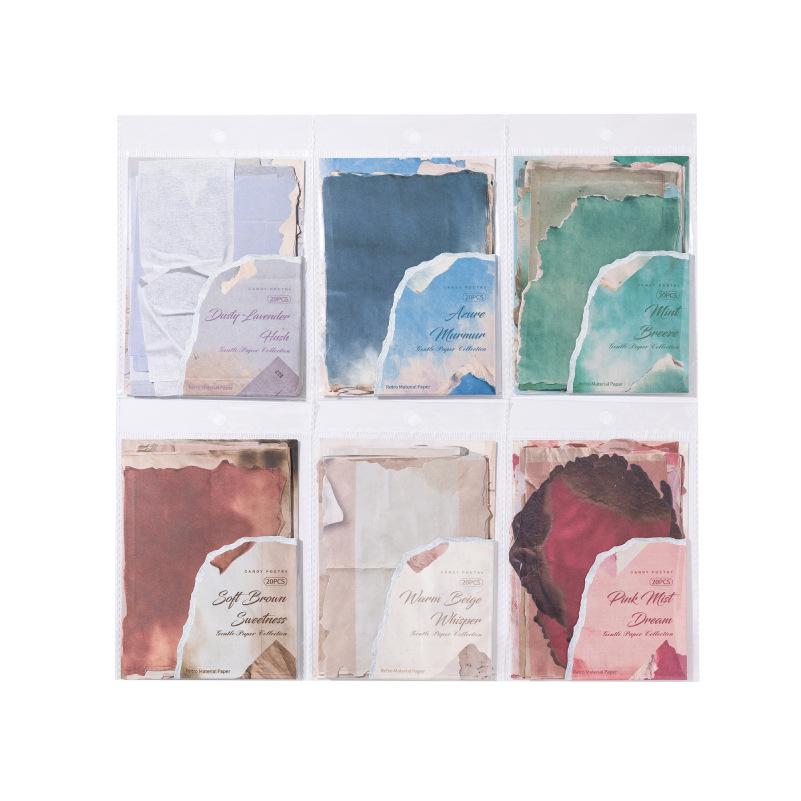 Бумага для ретро-журнала Ji Lv Tang - DIY коллажный фон