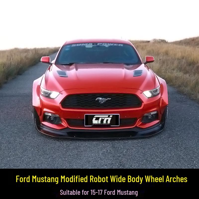 Rear Wing and Fender Flares Kit for 15-17 Ford Mustang Wide Body