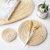 Rattan Straw Placemats Cup Coasters Pad Dining Table Mat Heat Insulation Pot Holder Wicker Drink Coaster Kitchen Accessories