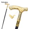 Golden White Luxury Eagle Handle Walking Cane Fashion Decorative Walking Stick Gentleman Elegant Cosplay Cane Knob Crosier 89cm