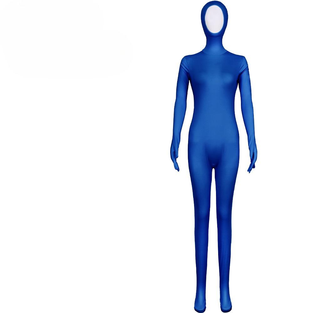 Однотонный женский комбинезон Zentai с закрытыми руками и ногами, цельный, для сценических выступлений, косплея, разные цвета