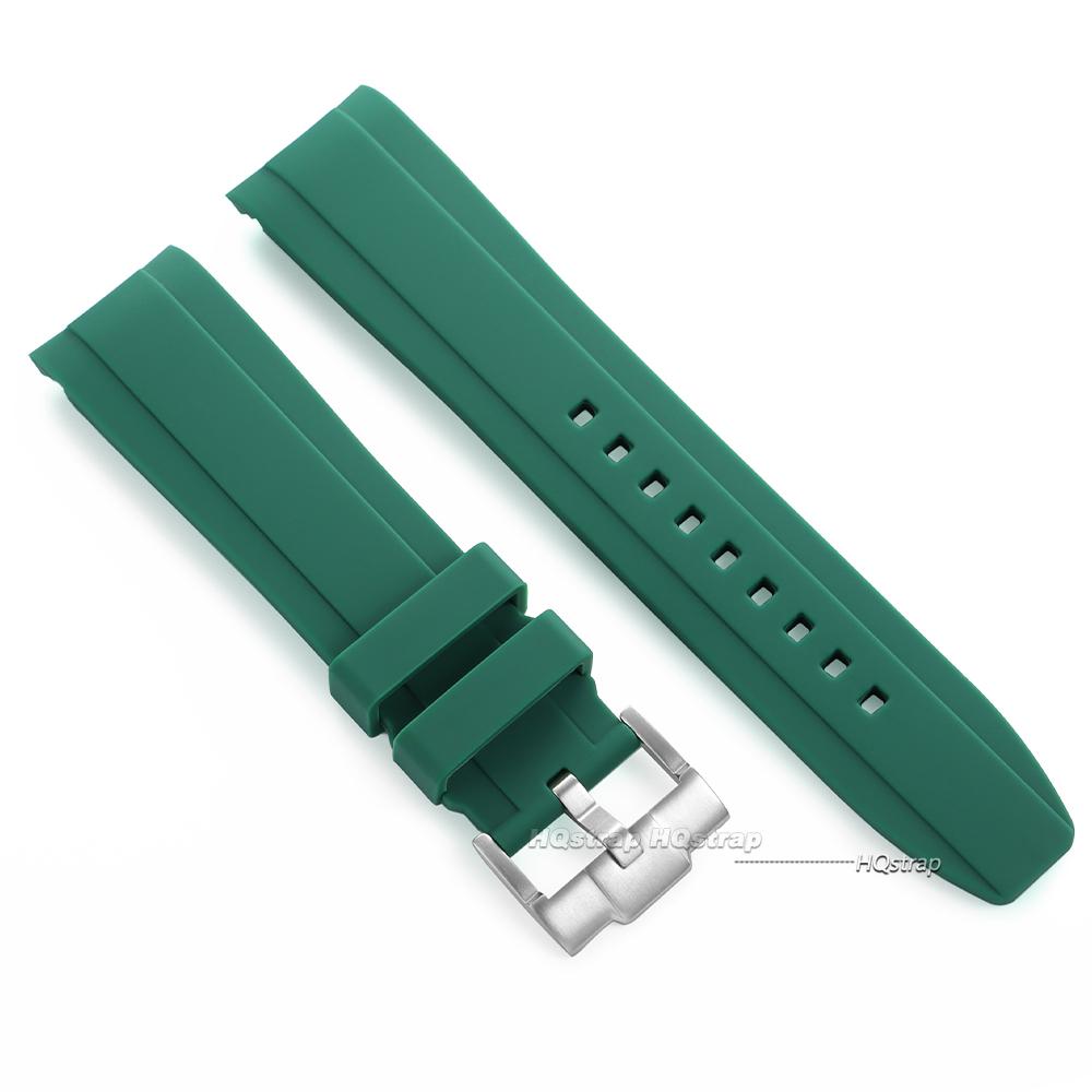 Изогнутый силиконовый ремешок для часов Omega, Swatch, MoonSwatch 20 мм 22 мм Мужской Женский Мягкий Резиновый Спортивный Браслет для Часов