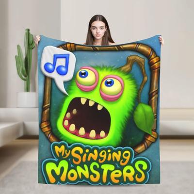 Теплое одеяло для кемпинга My Singing Monsters Постельное белье Пледы Фланелевое покрывало для дивана, кресла, дивана-кровати с рисунком Чехол для дивана-кровати
