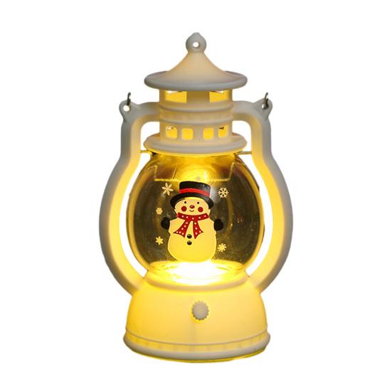 Рождественский фонарь, винтажный портативный светильник на батарейках, украшение для дома, беспламенная электронная лампа-свеча, ночник, товары для вечеринок, подарок