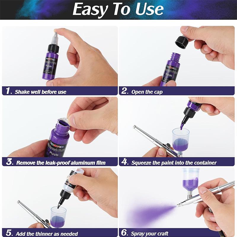 30 мл Многофункциональный набор акриловых красок на водной основе для аэрографа - 28/12 цветов для моделей и DIY-проектов на холсте