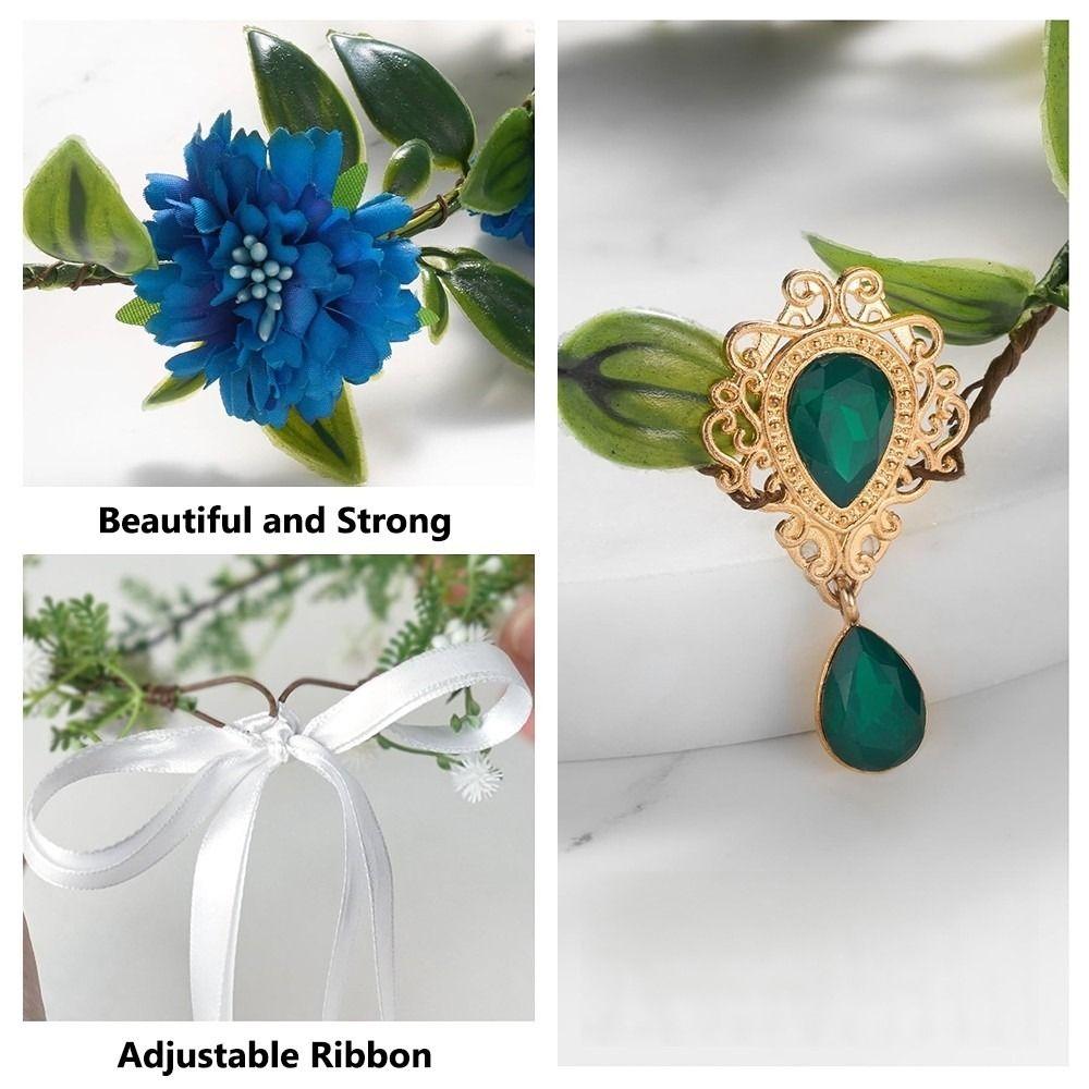 Костюм на Хэллоин Цветочная Корона из Листьев Феи Свадебная Лесная Цветочная Повязка на Голову Винтажный Головной Убор Эльфа