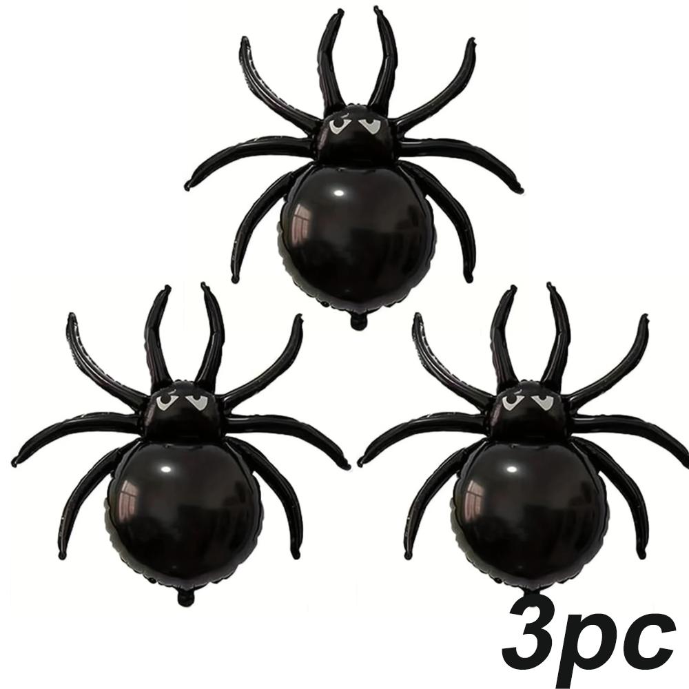 1/5/10/20PC Halloween Large Spider Balloon Black Foil Balloons Party Trick Joke Decor Haunted Hous Horror Props Wall Decoration