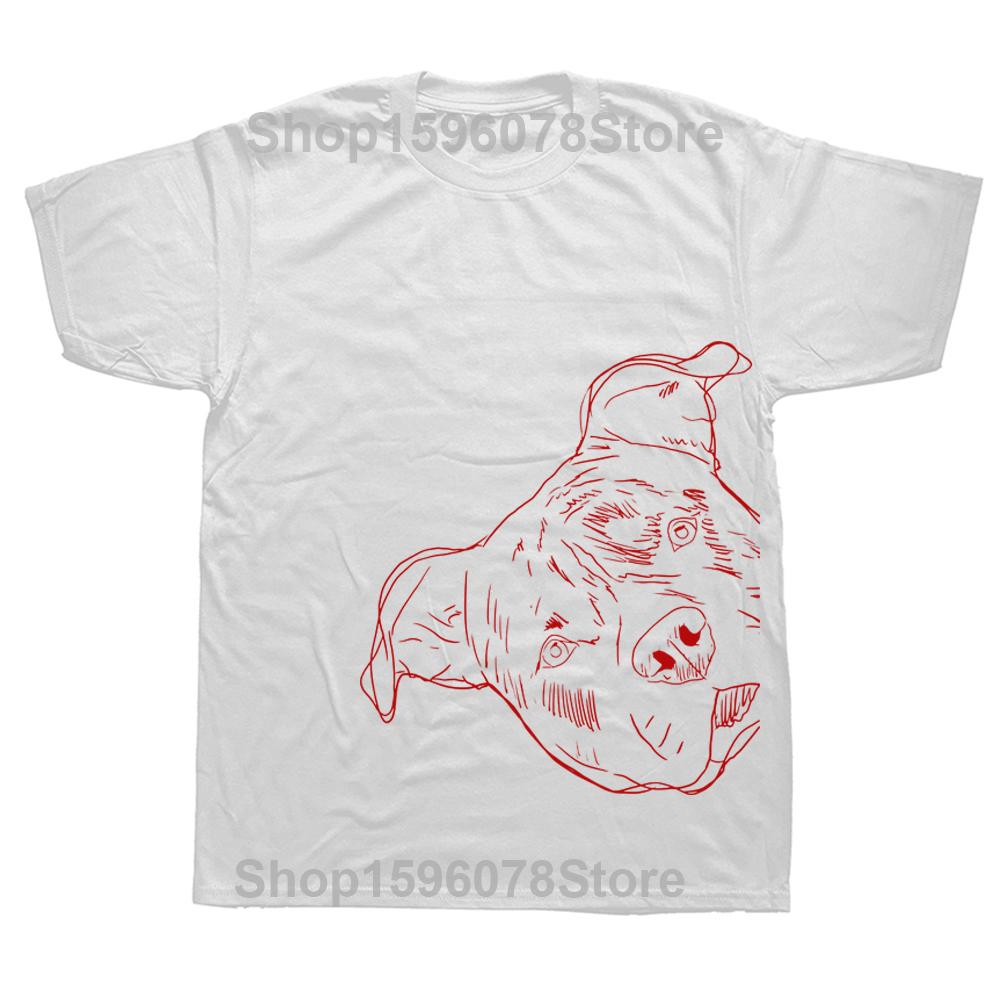 Funny Dog American Staffordshire Terrier T Shirts Graphic Cotton Streetwear Short Sleeve Birthday Gifts Summer Style T-shirt