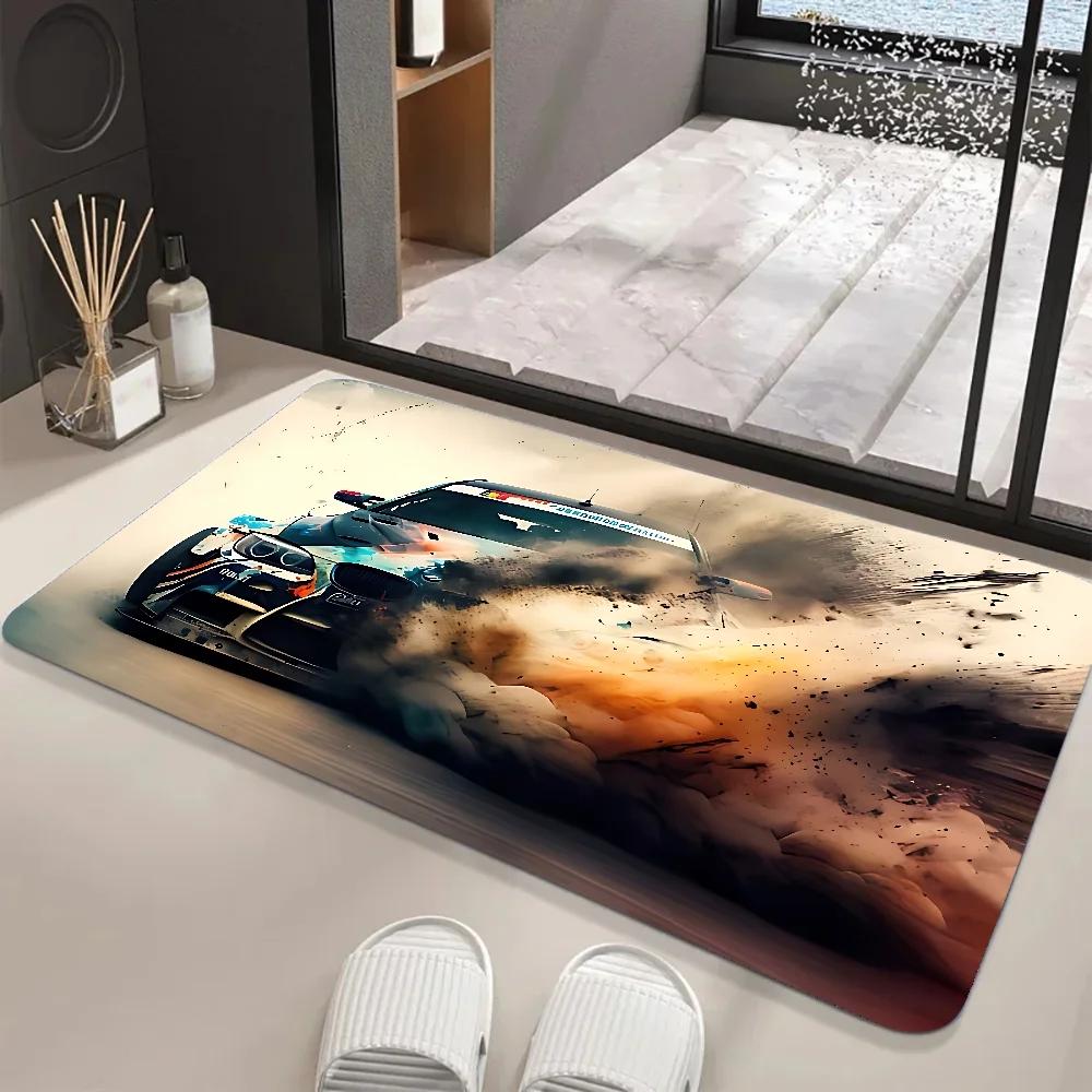 Коврики для пола в ретро-спортивном стиле большого размера с графическим принтом, придверные коврики для ванной комнаты, кухни, прихожей, ковер для украшения дома, дренажный коврик