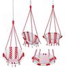 Round Cotton Home Swing Chair for Adults & Kids/Hammock Hanging Swing for Balcony, Indoor & Outdoor Handmade Cotton Jhula
