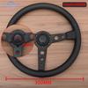 Universal JDM 350mm 14Inch Prototipo Black Edition Suede Leather Racing Sport Steering Wheel Auto Accessories