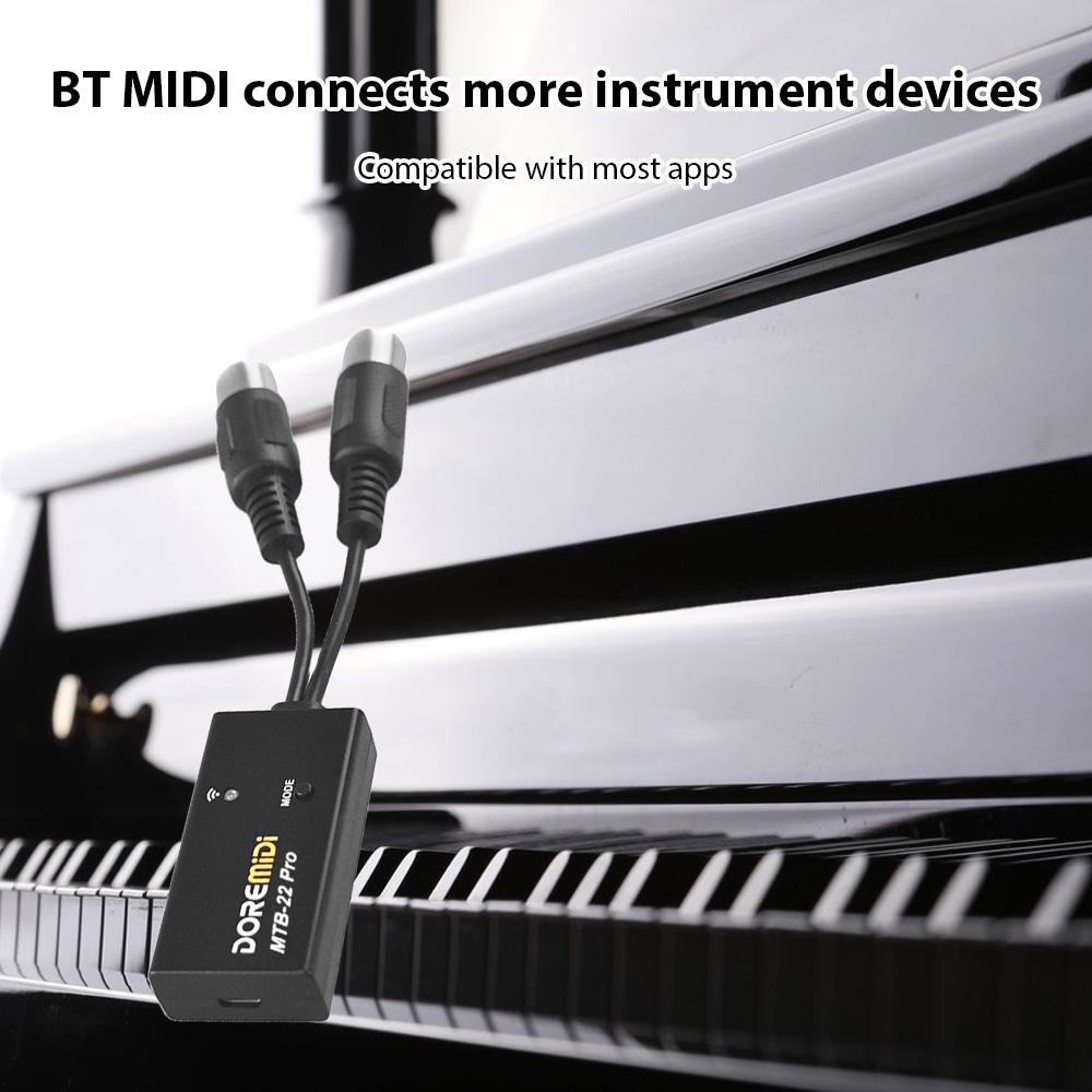 5 Pin MIDI Adapter MIDI To Wireless BT 5.0 Adapter MIDI IN MIDI OUT Anti-interference MIDI Device
