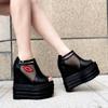 Fashion 15CM Women's Fish Mouth Wedge Sandals Thick Platform High-heeled Shoes Wedges Shoes for Women  High Heels