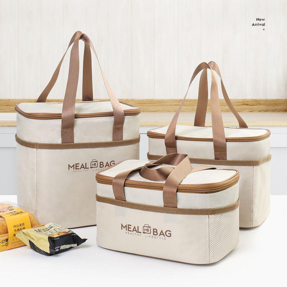 Fashion Aluminum foil Lunch Box Storage Bag Oxford Thickened Food Thermal Bag Thermal Waterproof Lunch Bag Picnic