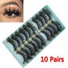 10 Pairs Woman Natural Fluffy False Eyelashes 3D Faux Mink Hair Lash Extension Tools Thick Long