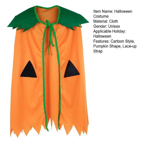 Детский костюм на Хэллоуин Yousheng, накидка на шнуровке, сумочка в виде тыквы и конфет, мультяшная шляпа, костюм для косплея, одежда для вечеринки на Хэллоуин