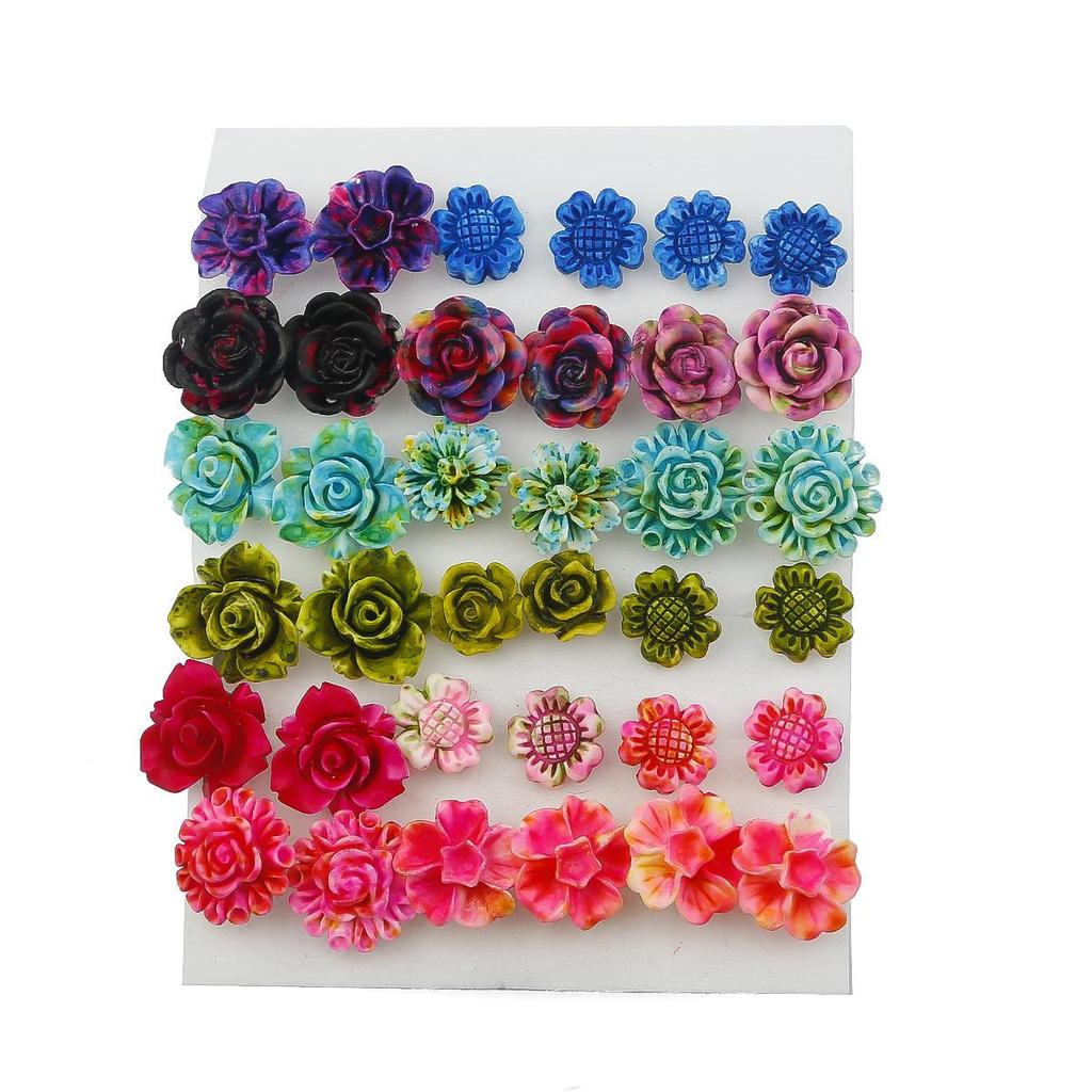 18 пар изысканных маленьких серег-гвоздиков, наборы для женщин и детей, ювелирные изделия из сережек