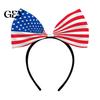 Personalized Festival Headband 4th of July Headband, Independence Day Hair Accessories, Red White Blue Bow Hoop for Women Patriotic Party Supplies