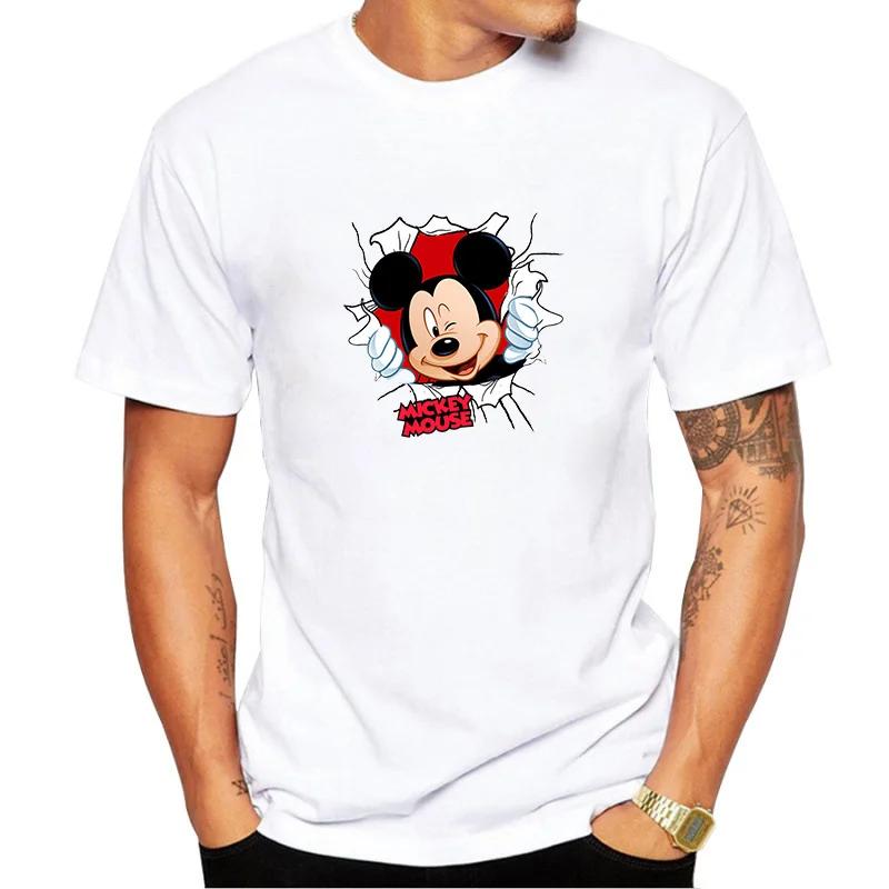 Mickey Minnie Mouse 100% Cotton T Shirt Streetwear Short Sleeve Tshirts UnisexSummer Clothing T-shirt Tees Tops