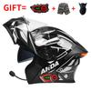 DOT Certified Motorcycle Bluetooth Helmet Men's and Women's Unveiling Helmet Four Seasons Universal Electric Vehicle Full Helmet Cycling Off-road H