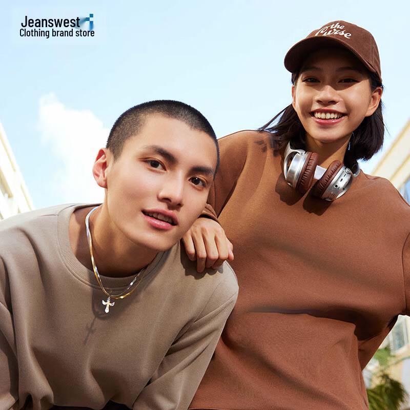 JEANSWEST LIFE Men's JZS Dancing Bear Graphic Loose Fit Crewneck Sweatshirt