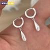 Серьги из стерлингового серебра 925 пробы для женщин Модные простые серьги в форме капли Ювелирные изделия Гипоаллергенные Аксессуары для вечеринок Рождества