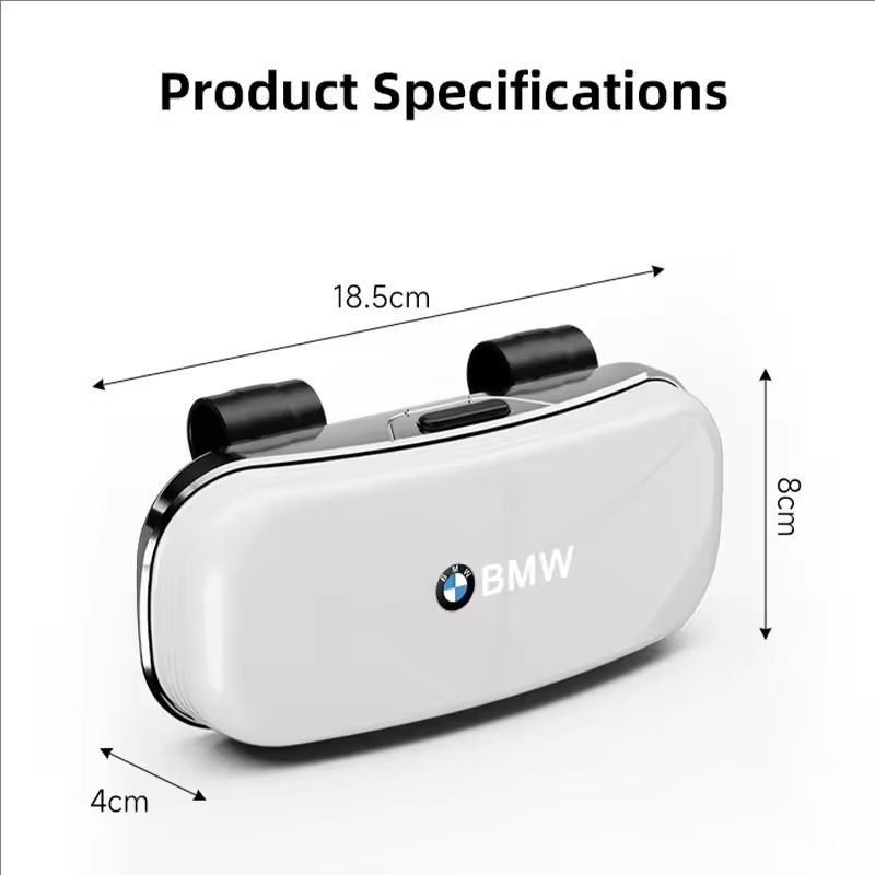 For BMW 1 2 3 4 5 6 7 Series X1 X2X3X4 X5 F48 E70 E90 E60 G30 G20 Press Switch Car Glasses Box Sun Visor Glasses Holder/ Sticker ER4