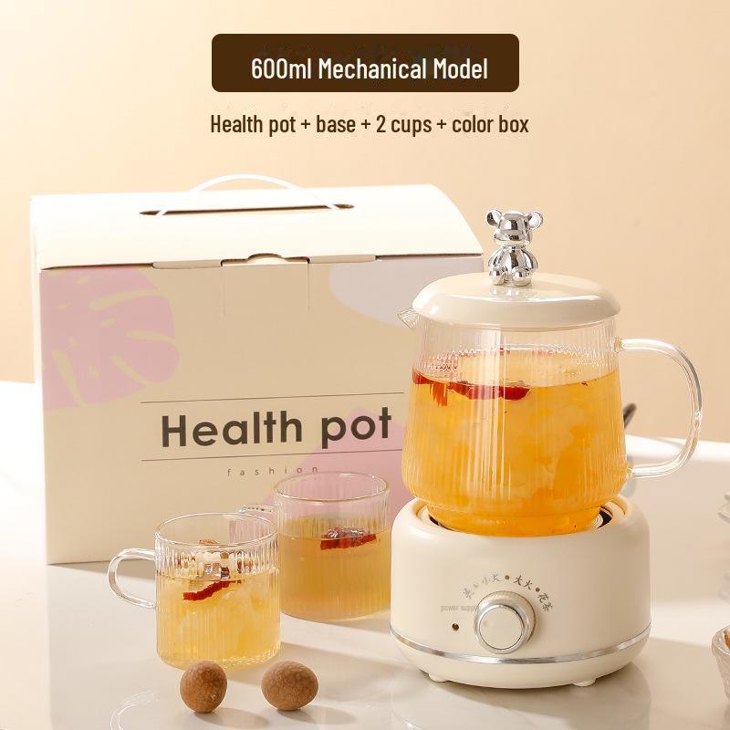 "Multi-functional Glass Tea Maker Kettle for Home and Office - Small Electric Flower Teapot Gift"