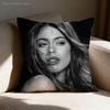 Наволочка с принтом Tini Stoessel, полиэфирное волокно 40x40 см, декоративная наволочка для дивана