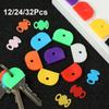 Elastic Label Silicone Multicolor Keyring Rings Key Identifier Key Cap Covers Topper Key Holder
