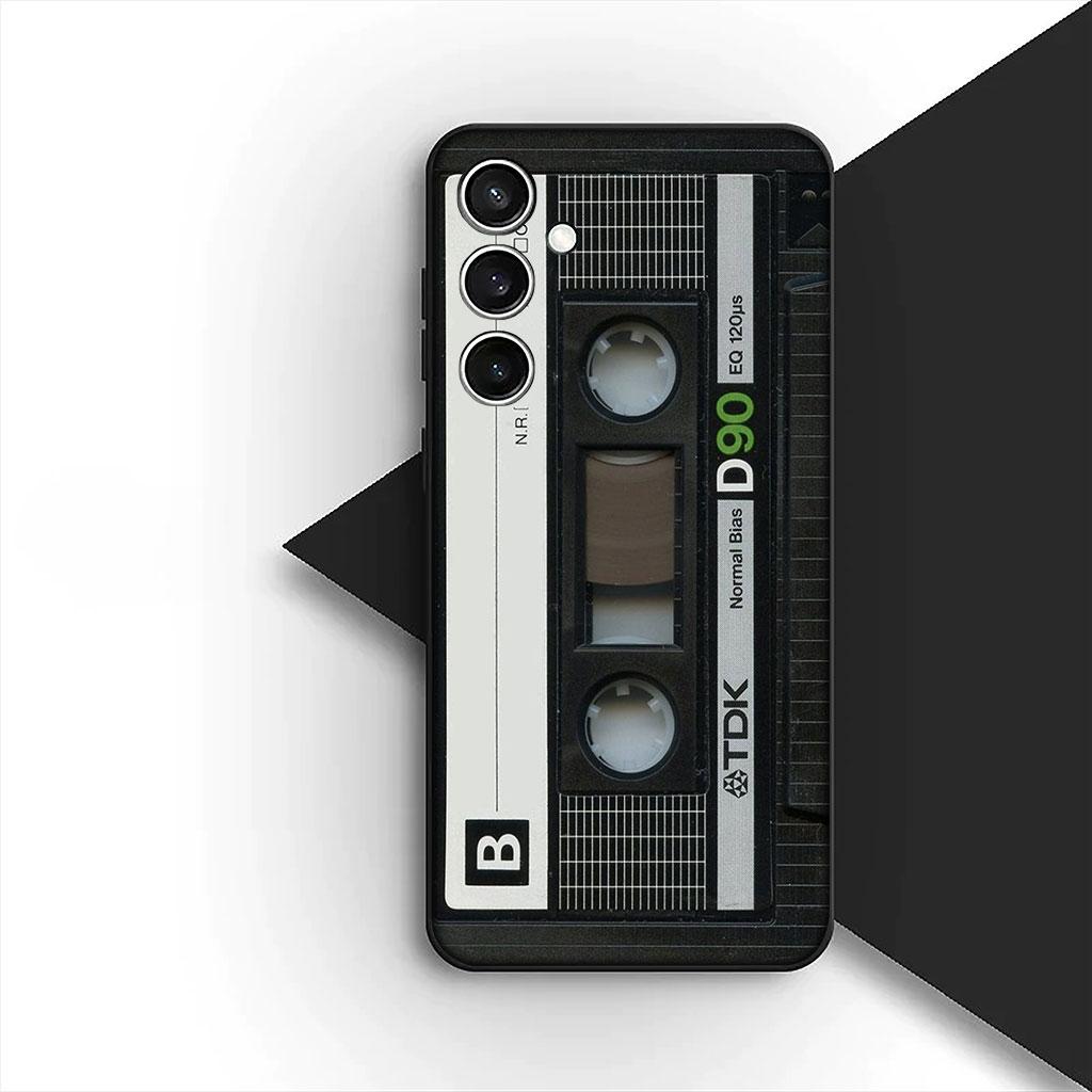 Phone Cover for Samsung Galaxy S22 S21 S20 FE Ultra Plus A07 A17 A15 A16 A25 A57 A37 Case Retro Camera Vintage Cassette Tape